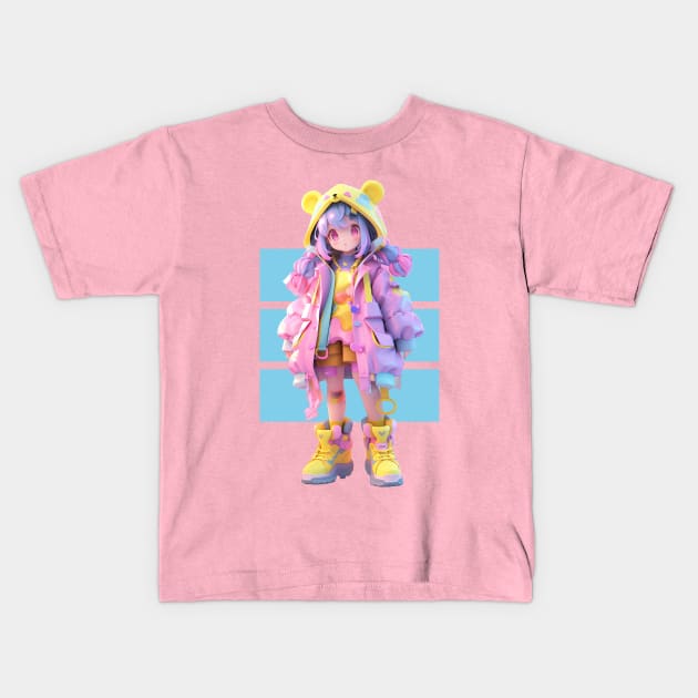 AKBLM - KAWAII かわいい DECORA KUMIKO CHAN | MEGA CUTE 3D PASTEL ANIME GIRL Kids T-Shirt by AKBLM